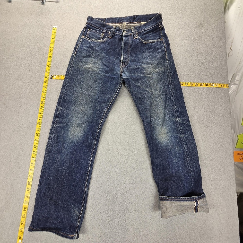 Sugar Cane Jeans Mens Blue Selvedge 1947 Whiskers Honeycomb Fits 28x29